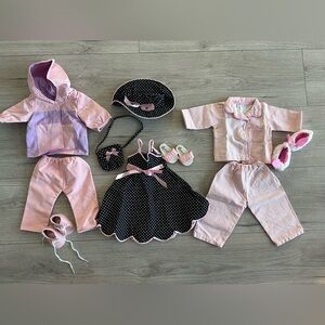 Doll Clothes For 18” American Girl Doll Set Of 3 Pink